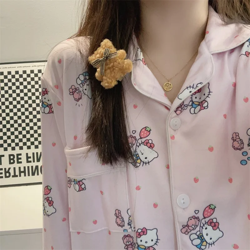 Пижама Sle женская утепленная корейский Кардиган с длинным рукавом штаны домашняя