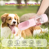 2 in 1 pet water bottle feeder bowl food feeding water dispenser dog water bottle portable dog and cat supplies water bowl