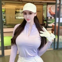 golf clothing womens ice silk sunscreen long sleeved shirt golf womens quick drying breathable long sleeved base coat