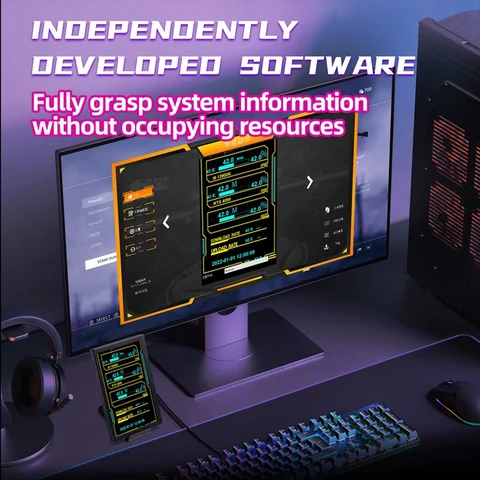Плата управления драйвером ЖК-монитора с 5-дюймовым экраном AIDA64 Screen Auxiliary IPS для компьютера ITX PC Case