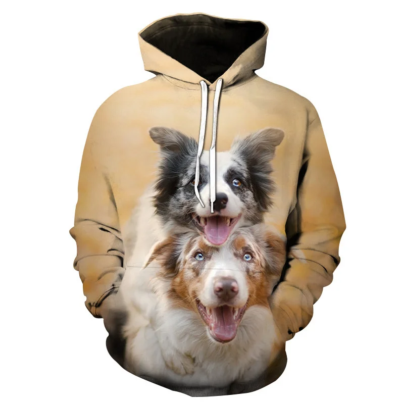 

Animal Dog Hoodie Man Women Cute Style 3D Fashion Print Puppy Pattern Hoodie S-3XL Oversized Long Sleeve Pullover