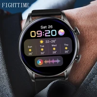 fighttime sports smart watch men bluetooth call body temperature monitoring blood pressure heart rate smartwatch for android ios