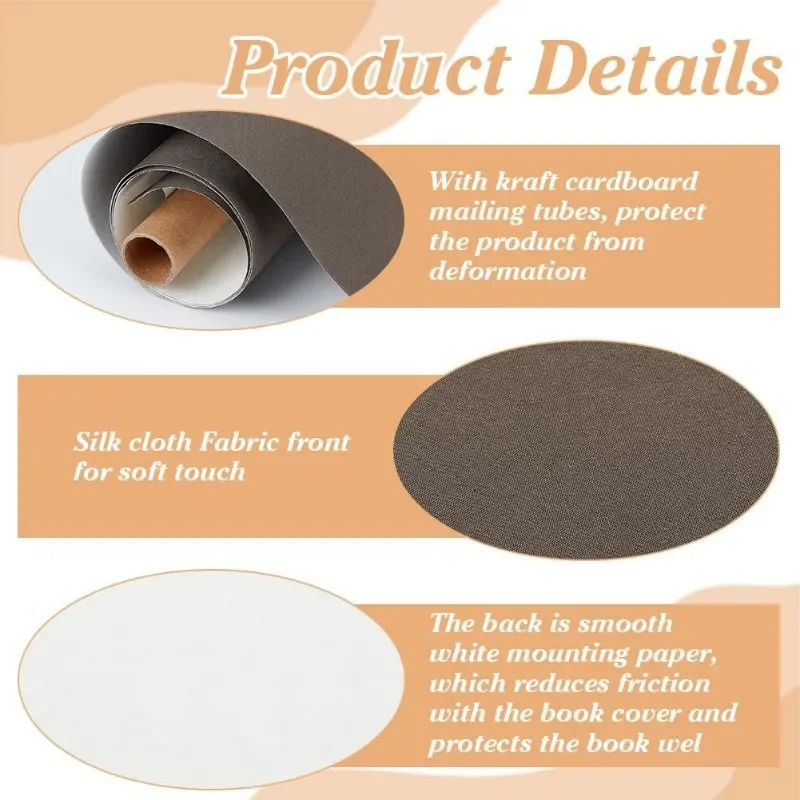 Холщовая ткань обложка для книги папка переплета 47 2x16 9 см коричневый