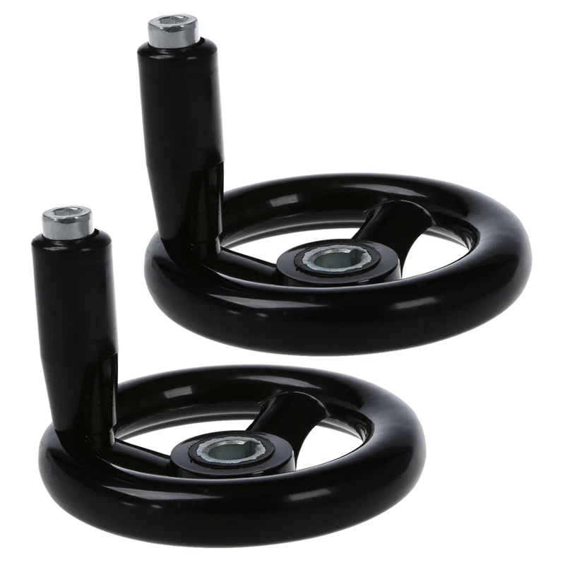 

2X 3.9 Inch Diameter Hand Wheel W Revolving Handle For Milling Machine
