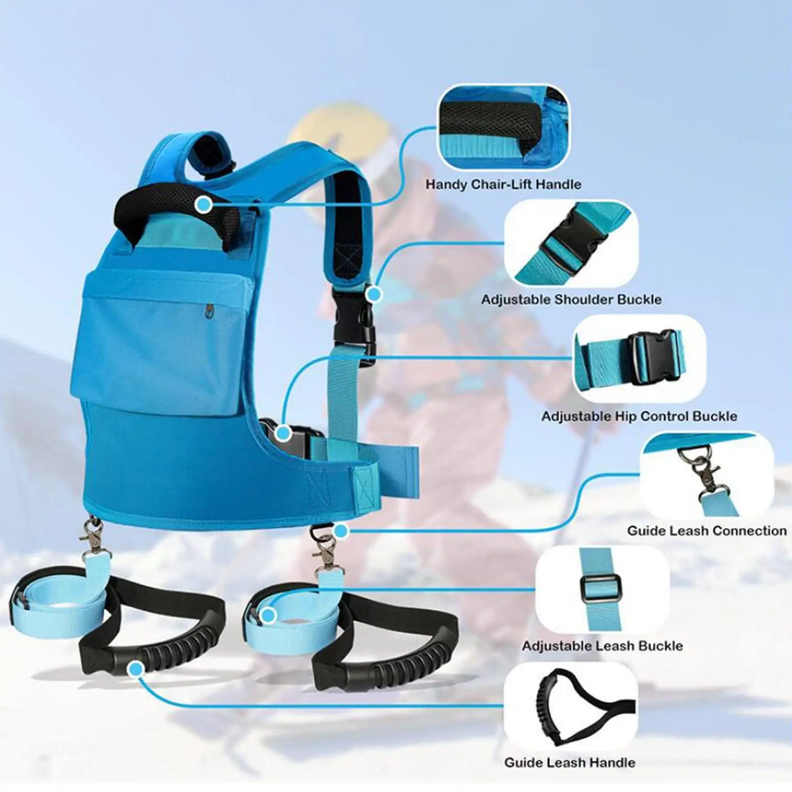 

Ski and Snowboard Harness Trainer for Kids for Roller Skating Winter Sports