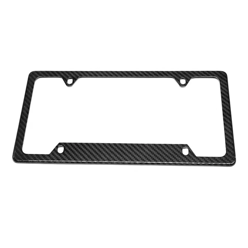 

Car Auto Vehicle Truck Van Real Carbon Fiber License Plate Frame Tag Cover Trim Decoration Accessories