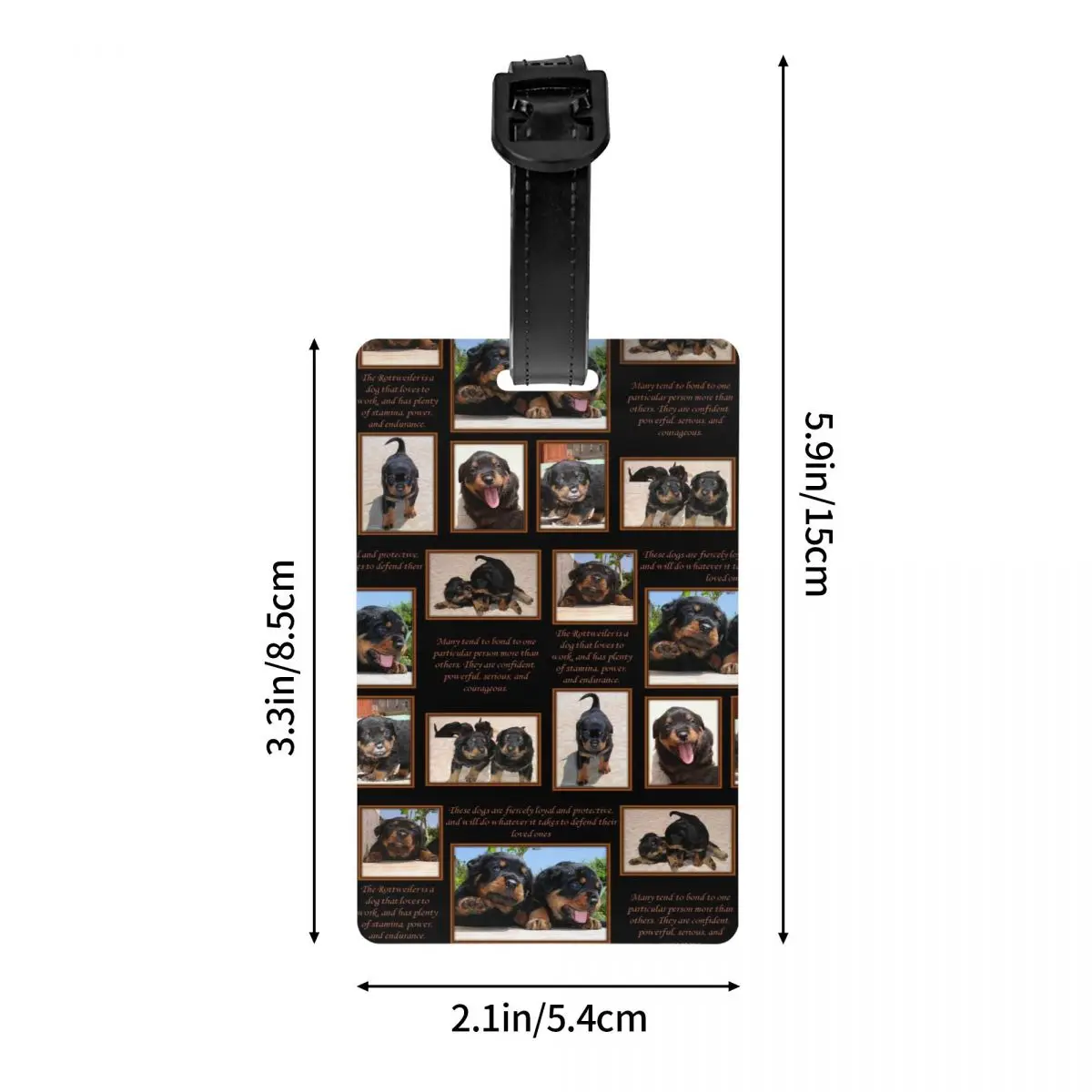 Пользовательские воспоминания ротвейлера парусиновая багажная бирка защита