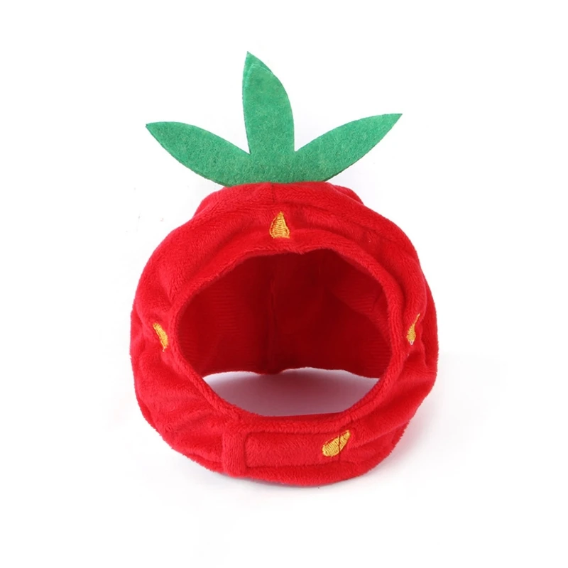 

Cat Hat Strawberry Dress Up Headgear for Puppy Cat Hat Cat Holiday Decoration Headgear Pet Supplies Gift for Pet Durable