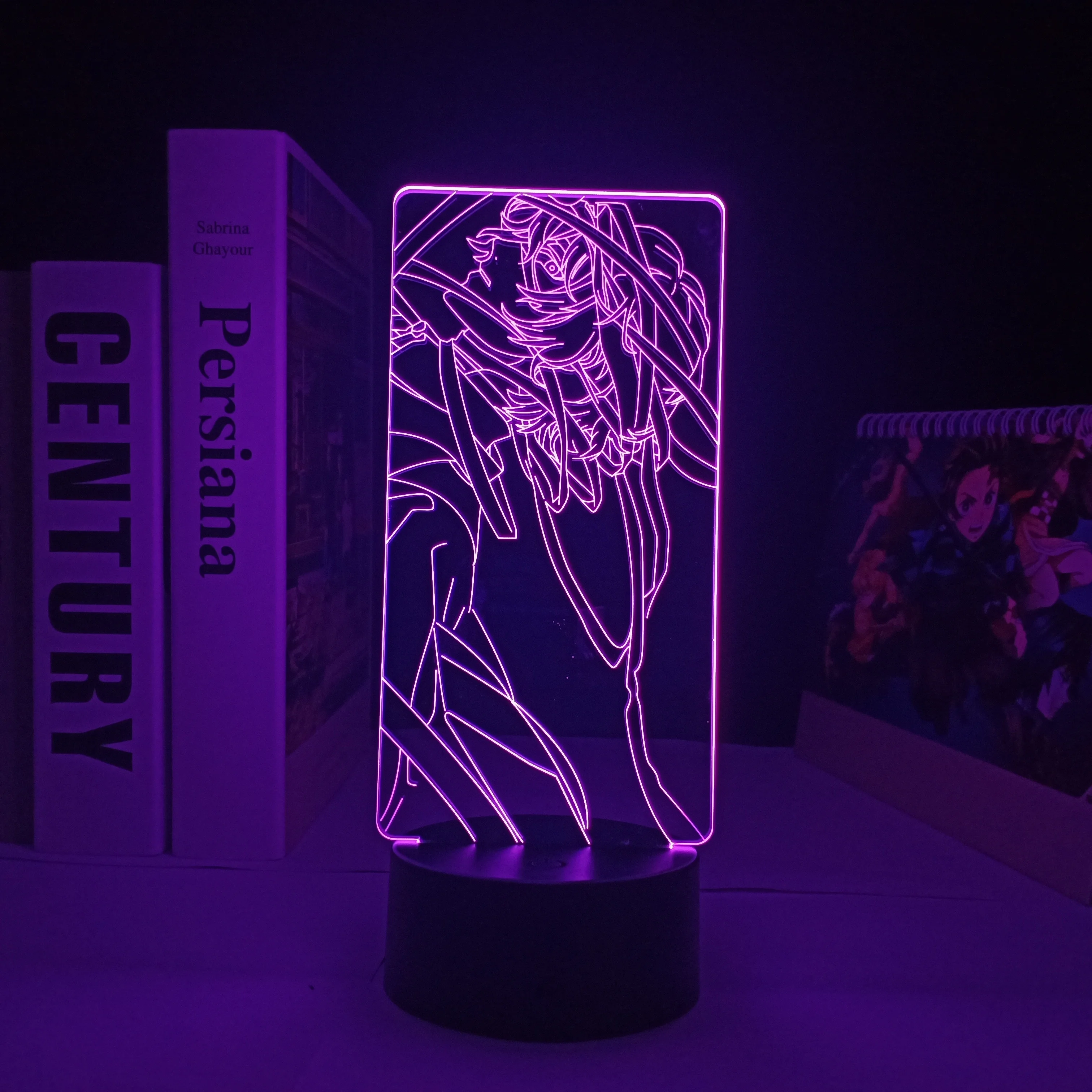 

Ночник с аниме «бродячие псы» Dazai, светодиодный светильник для спальни, Декор, подарок на день рождения, цветной ночсветильник для манги, Бун...