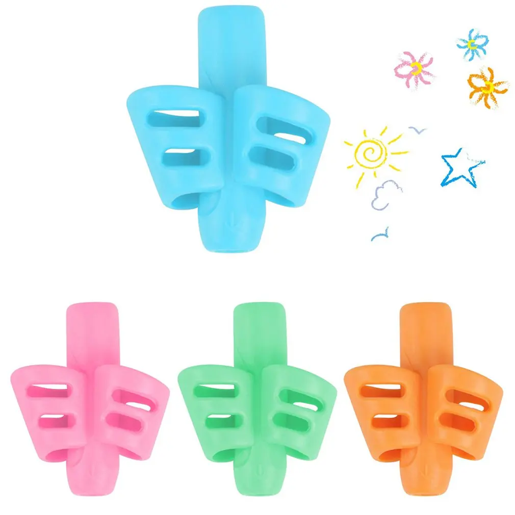 

16 pcs/lot Kids Pen Holder Silicone Baby Learning Writing Tool Correction Device Fish Pencil Grasp Writing Aid Stationery