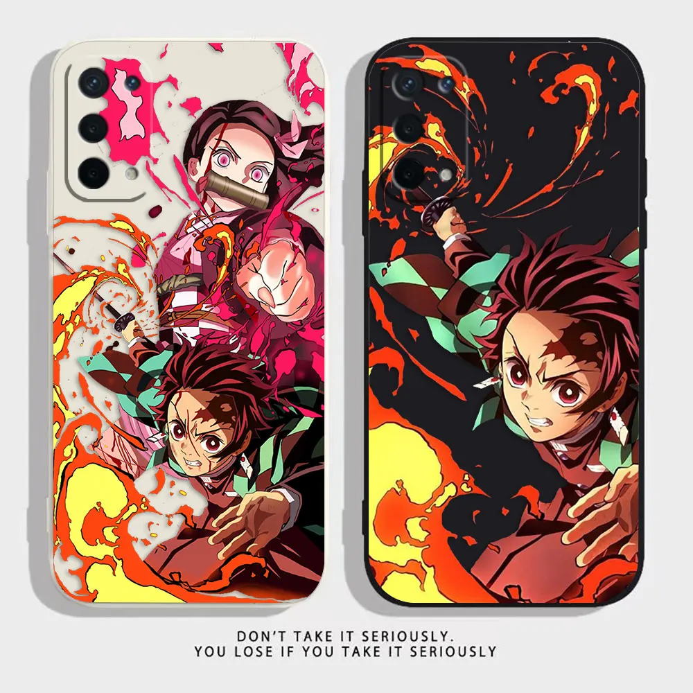 

Kimetsu no Yaiba Demon Slayer Phone Case For OPPO A52 A54 A55 A57 A59 A72 A73 A74 A91 A93 A92S A93S A94 4G 5G Case Funda Shell