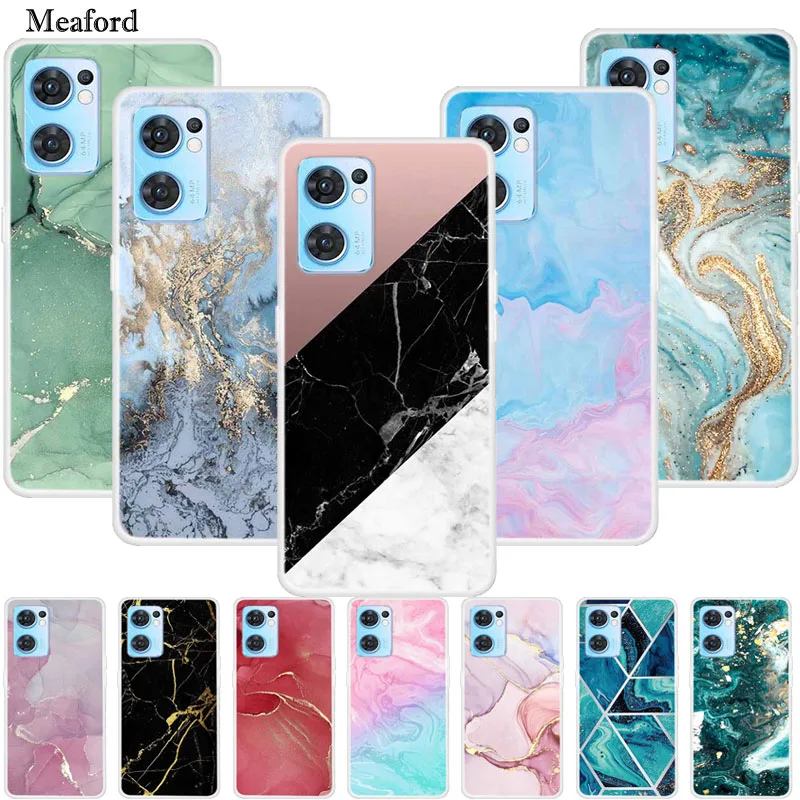 

For OPPO Find X5 Lite Case Marble Silicone TPU Soft Phone Back Cover Case For Find X5 Lite Funda Bumper Capa Shockproof Coque