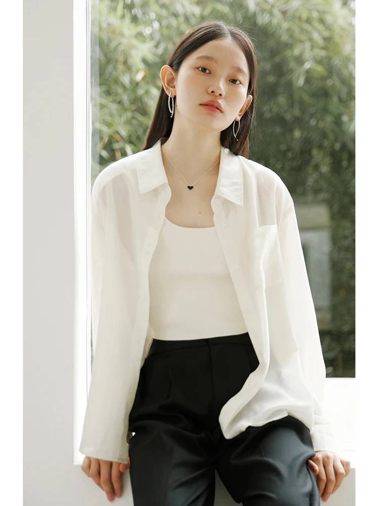 Женская рубашка ZIQIAO для защиты от солнца тонкая универсальная с новым дизайном