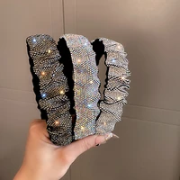 new crystal super flash band fashion personality wide edge pleated flannel accessories band cute%e2%80%82hair%e2%80%82accessories women girl