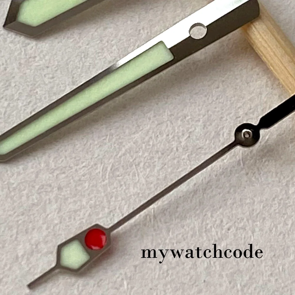 Japan C3 Green Luminous Silver Watch Hands Needles Fit NH35A NH36A 7S26 6R15 4R35 6309 7002 Movement Watch Replacements