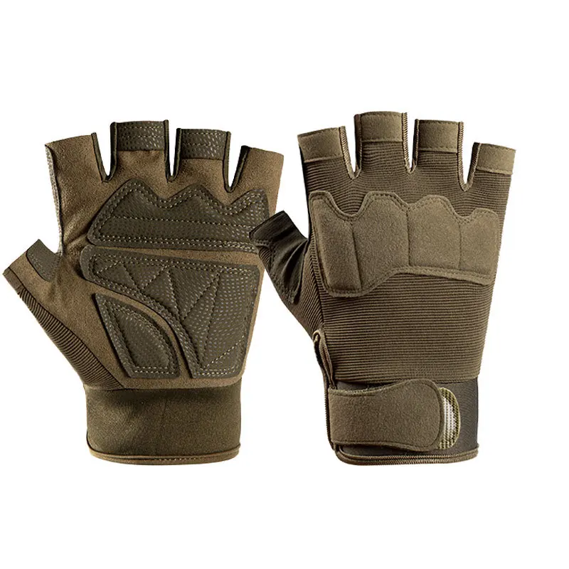 

Hunting Gloves Half Tactical Military Camouglage Hiking Climbing Cycling Gloves For Cs Army Shooting Airsoft Paintball Riding