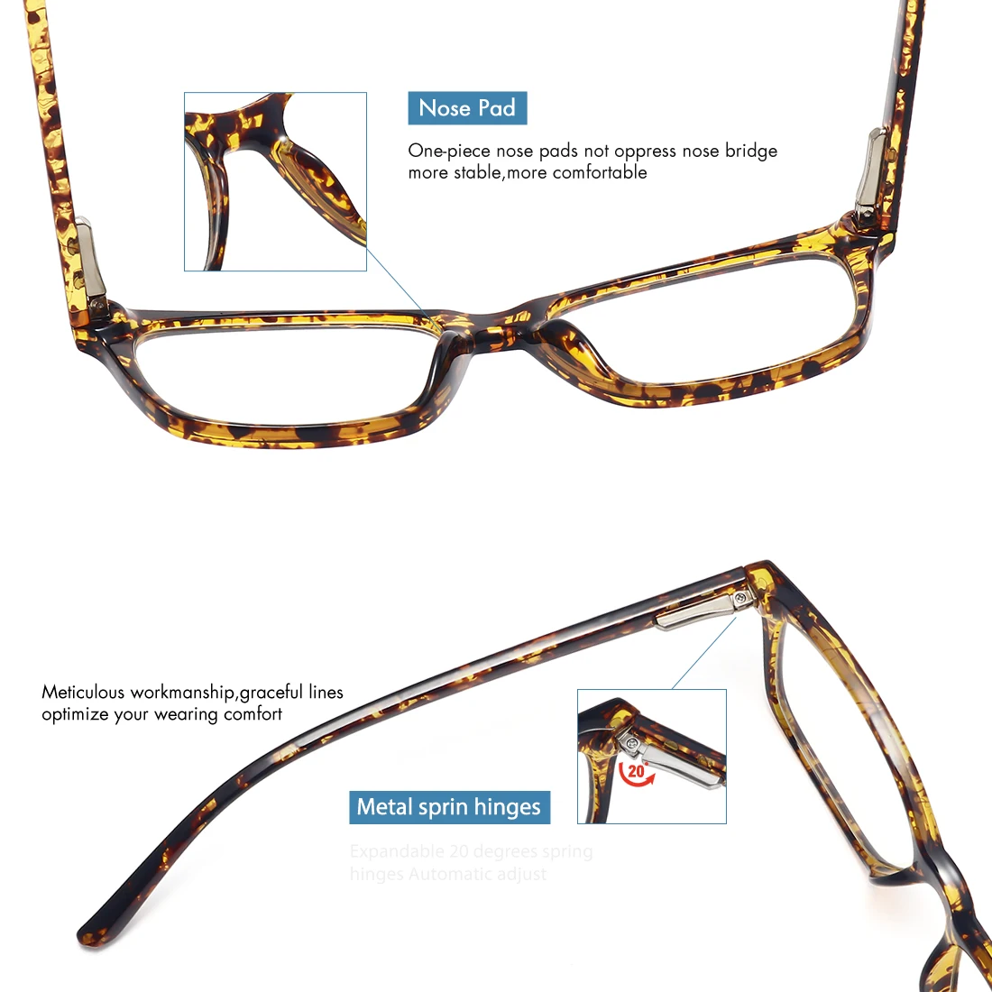 Женские очки WOWSUN-Anti Blue Light унисекс в стиле ретро квадратная маленькая оправа