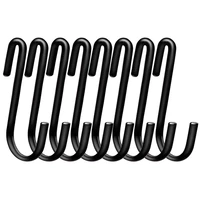 10pcs s shaped hooks kitchen bathroom metal iron s type hooks for hanging pans pots bag towels storage holder