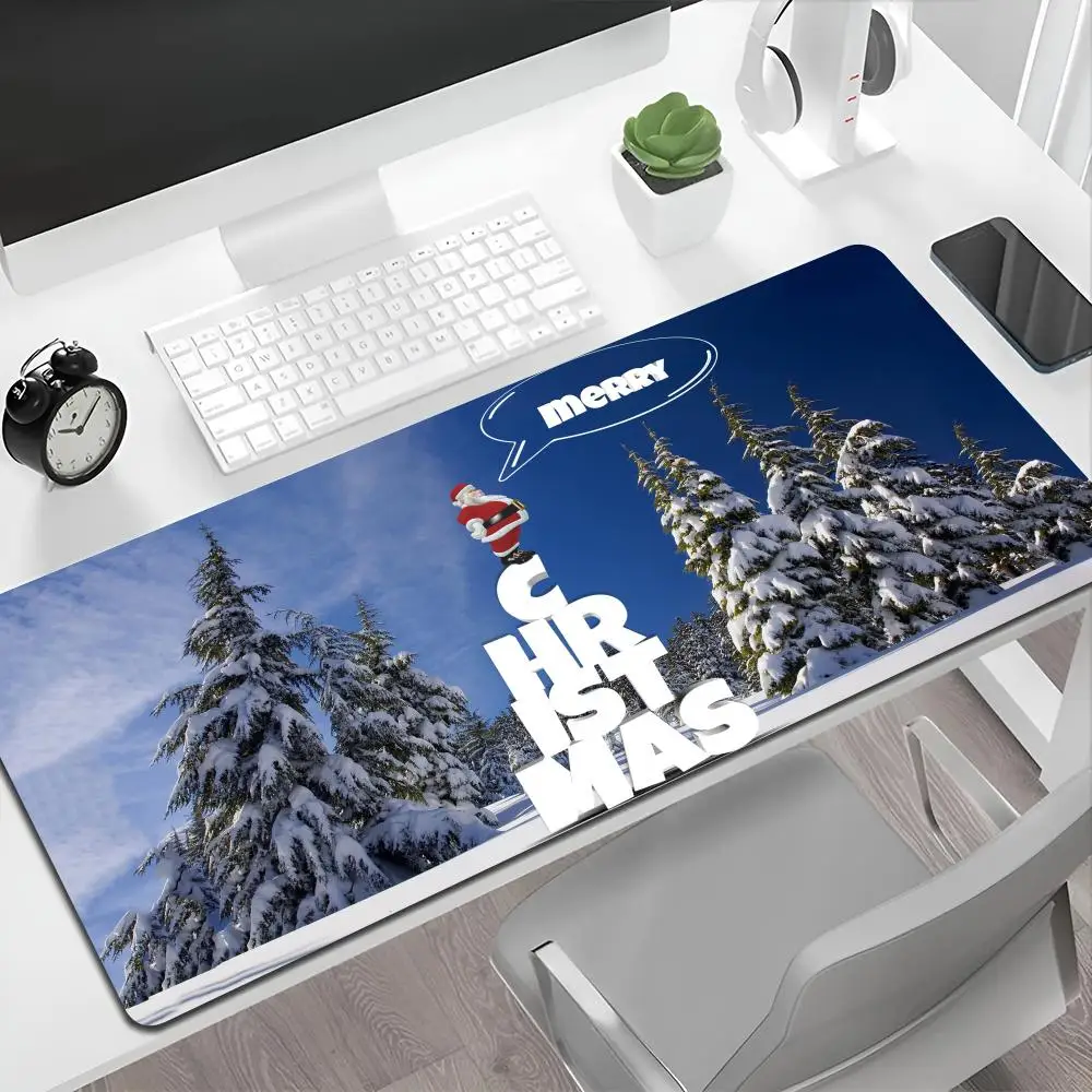 Коврик для мыши Merry Christmas с HD-печатью компьютерный геймерский коврик запирающимся