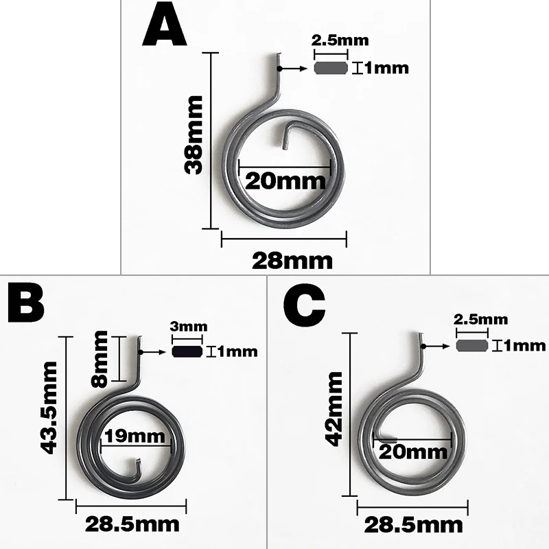 

Торсионная пружина 28 мм, плоская проволока, дверная ручка, пружинная катушка для двери