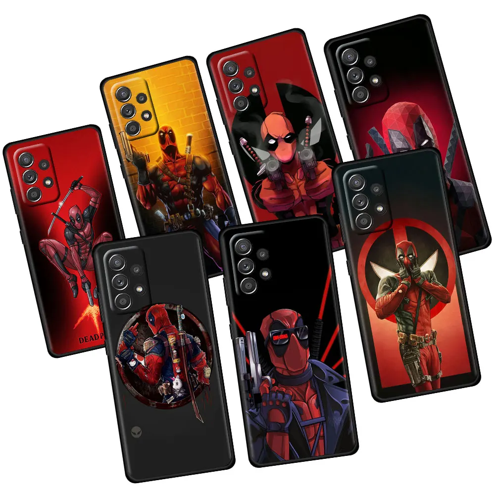 

TPU Capa Celular Case for Samsung Galaxy A71 A51 A31 A02s A21s A12 A03Core 4G A32 A33 A23 A13 Marvel Avengers Deadpool Soft