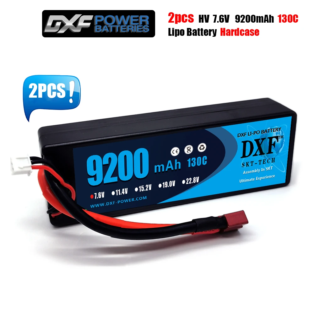 DXF 2S 7.6V 9200mAh Lipo Battery 14.8V 15.2V 22.2V 11.1V 6S 4S 3S 5200mAh 7000mAh 8000mAh 8400mAh 6750mAh 6500mAh for RC Car