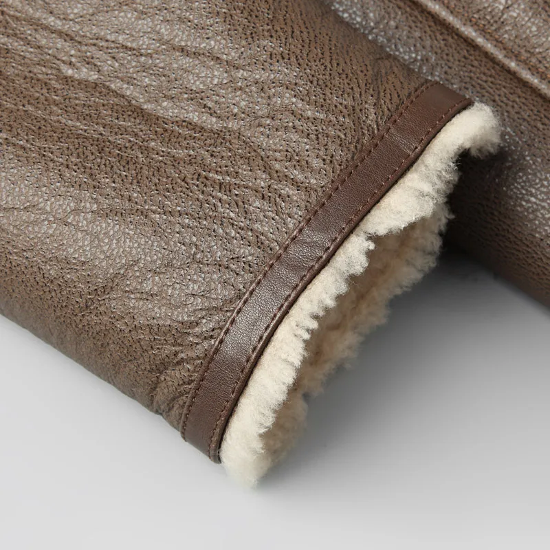 Мужская куртка из натуральной кожи и меха новая зимняя одежда 2023 мужские длинные