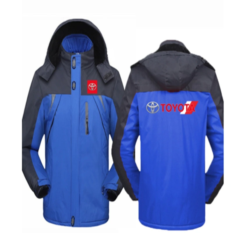 

2022 Winter Jacket Men TOYOTA Thick Velvet Warm Coat Male Windproof Hooded Jackets Outwear Casual Mountaineering Overcoat Win