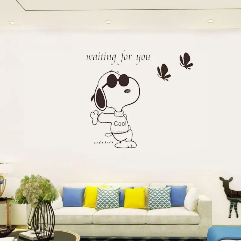 Водостойкие акриловые 3d-наклейки в виде Снупи наклейки на стену для детской