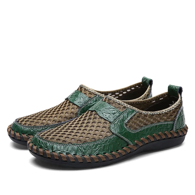 

2023 New Fashion Men's Casual Shoes Men Loafers Flat Handmade Outdoor Breathable Shoes Comfortable Sneakers Size 38-50
