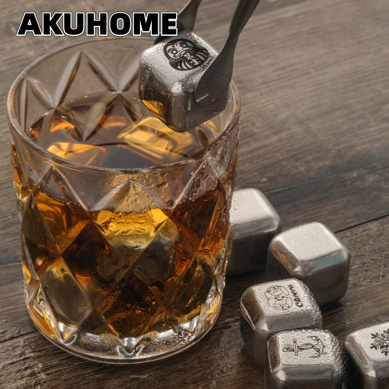 

304 Stainless Steel Ice Cubes Quick-frozen Foreign Wine Beer Whiskey Ice Wine Stone Bar Household Metal Ice Grains