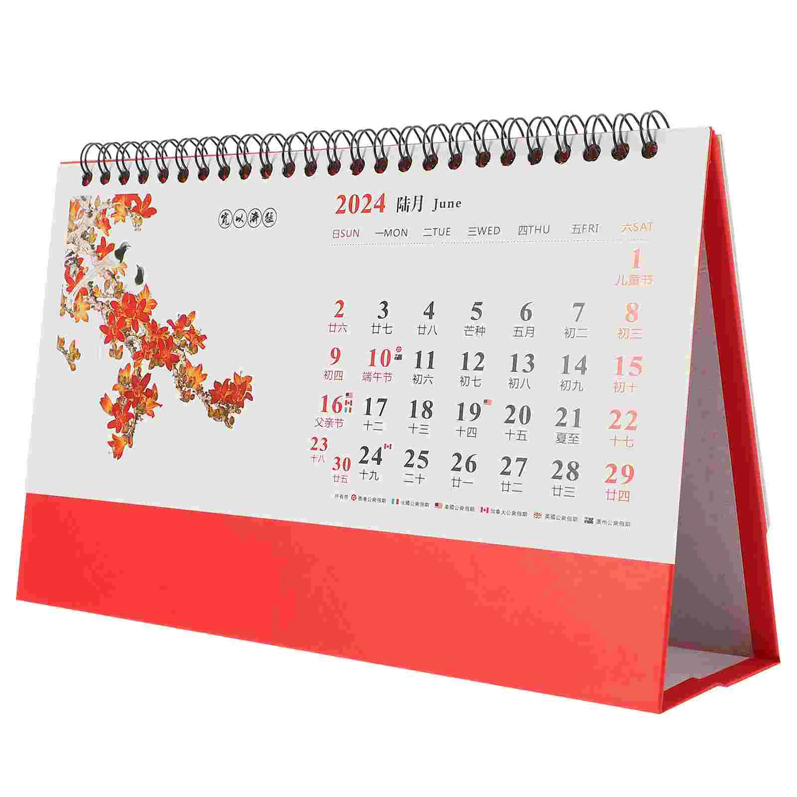 

Calendar Desk Chinese New Year Table Ornament Decorative Home Decorate Monthly Tabletop