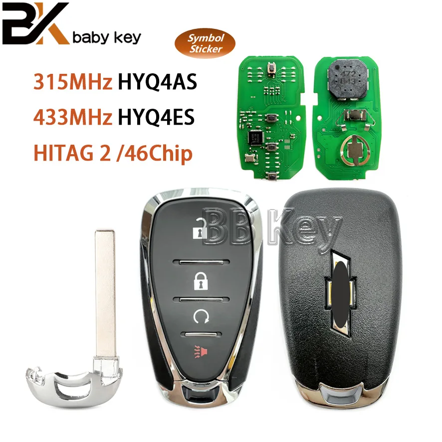 

Ключ BB HYQ4AA HYQ4EA HYQ4AS HYQ4ES Дистанционный брелок для Chevrolet Bolt EUV EV Blazer Cruze Traverse Trailblazer Volt 2019-2024