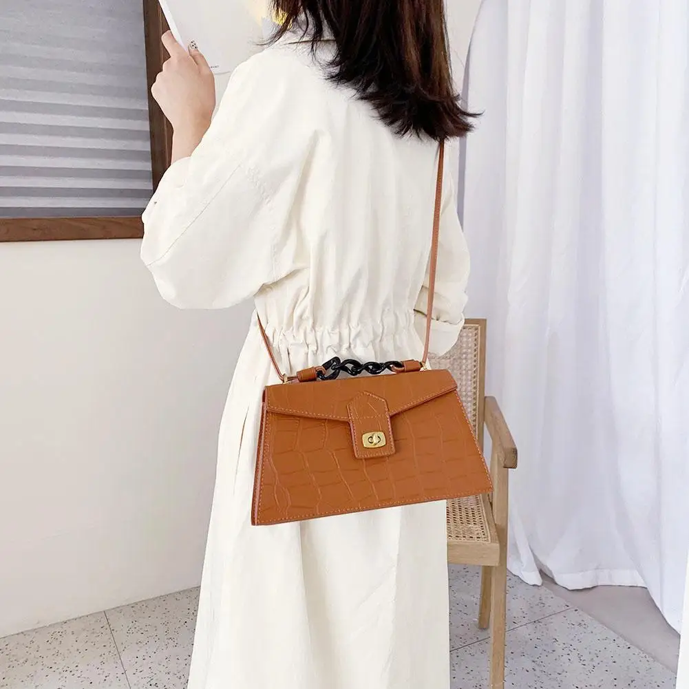 

New Fashion Handbags Delicate Texture Fashion Messenger Bag Women PU Leather Solid Color Casual Shoulder Sling Handbag
