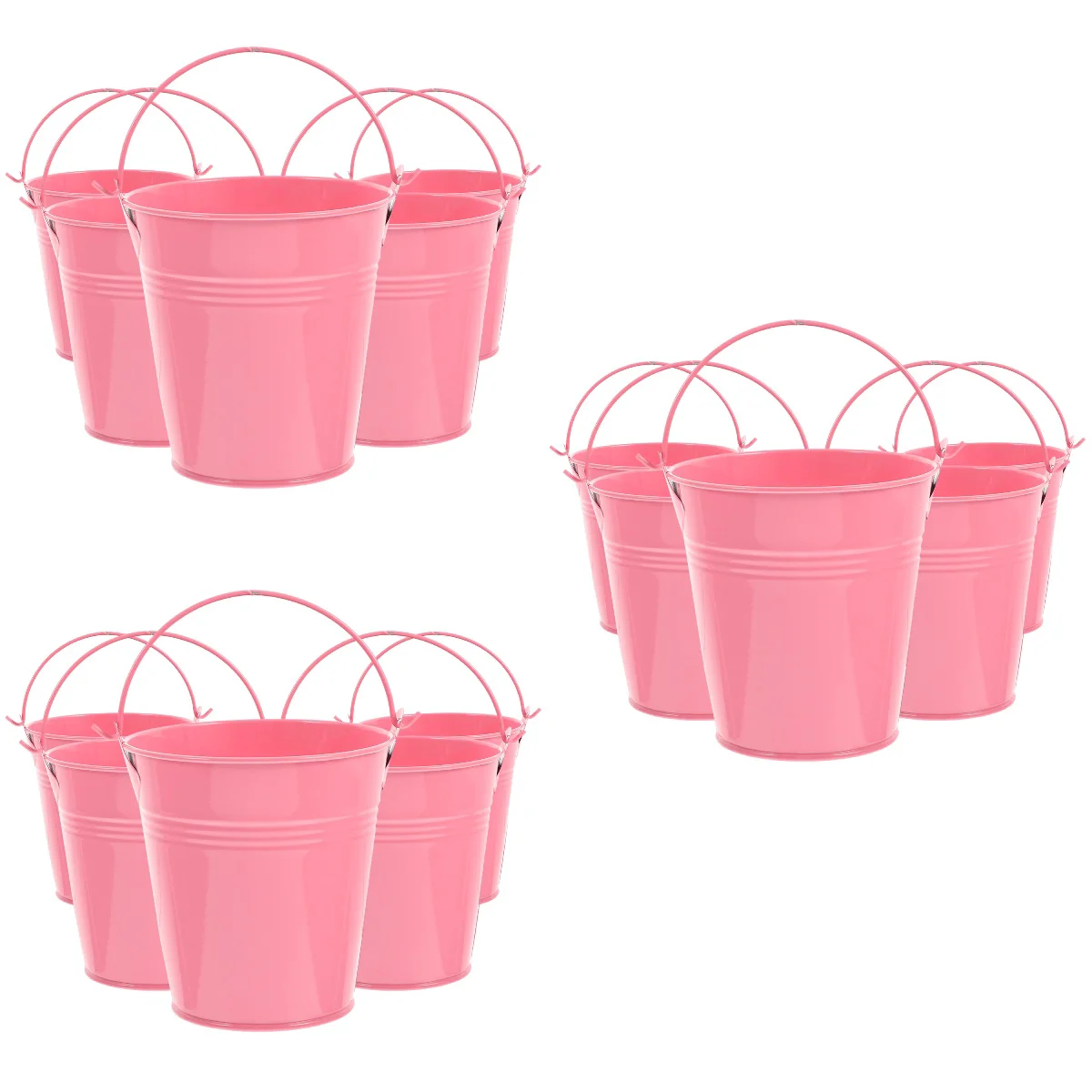 

Flower Bucket Vintage Handle Plants Planter Flowerpot Balcony Shop Decor