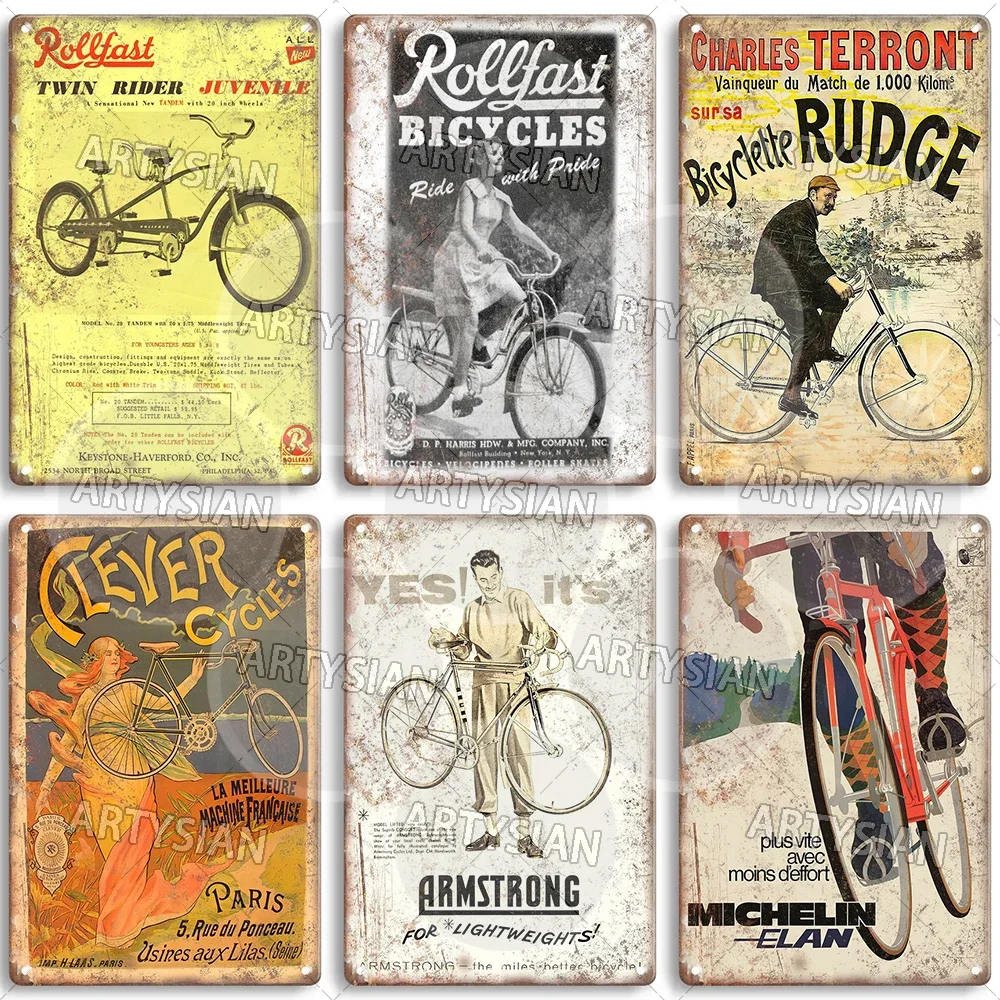 Винтажный велосипедный металлический знак велосипедные рекламные таблички