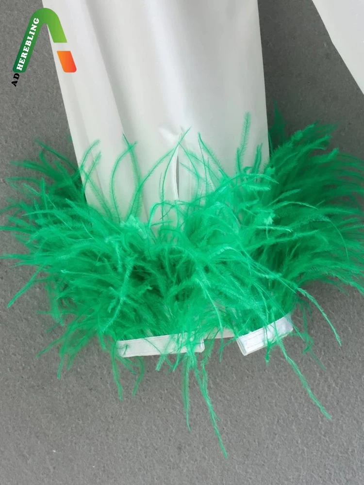 Женские Элегантные блузки Adherebling Traf с длинным рукавом и перьями в стиле пэчворк