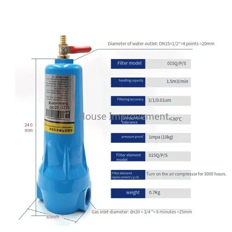 Высококачественный масляный водяной сепаратор 3/4 дюйма 015 Q P S C воздушный