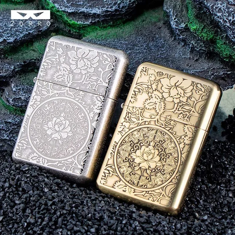 ZORRO ручная двусторонняя латунная зажигалка | AliExpress