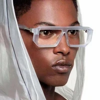 2022 trendy retro new rectangular polygonal sunglasses for men and women ins catwalk vintage sun glasses female eyewear