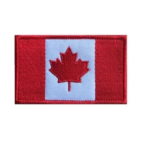 maple leaf armband embroidered patch hook loop iron on embroidery velcros badge military stripe