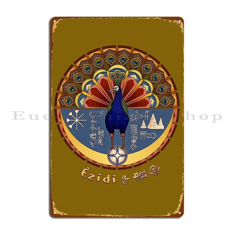 Yazidi Melek Taus металлическая табличка плакат Настенный декор клубная настенная