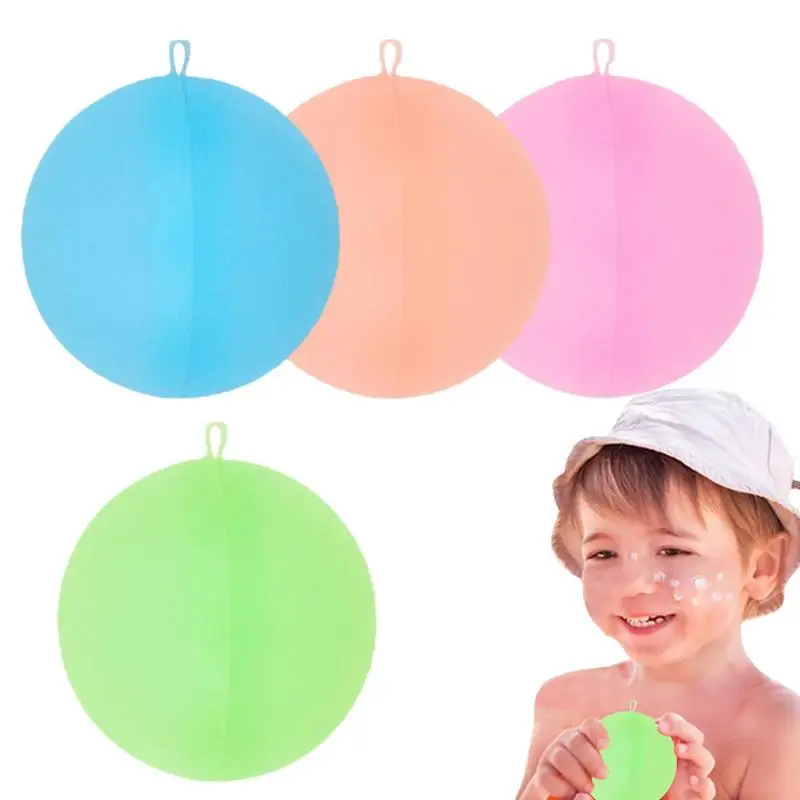 

Reusable Water Balls 4PCS Bathroom Kids Water Spraying Balls Colorful Water Spraying Ball For Swimming Pool Beach Reusable