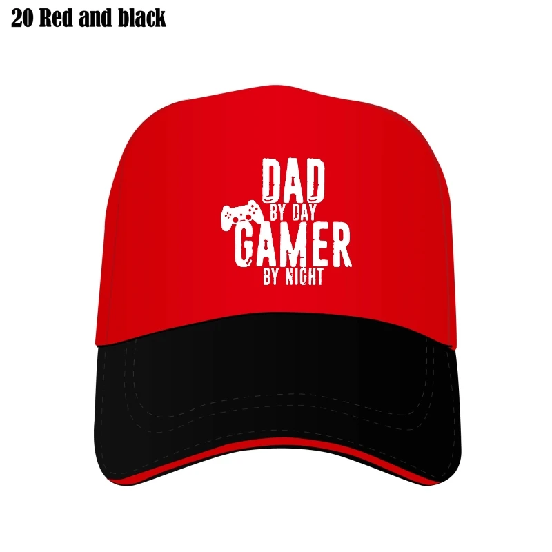 

Dad By Day Gamer By Night Birthday Funny Unisex Graphic Fashion New Cotton Mesh Hat Visors Harajuku Bill Hats