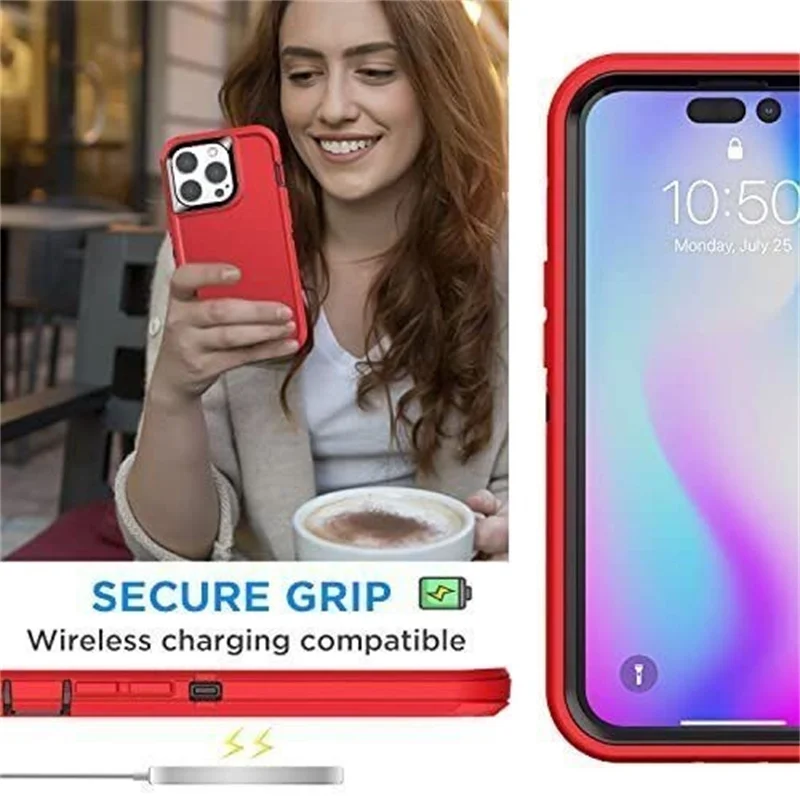 Защитный чехол для iPhone 16 15 14 13 12 11 Pro Max Plus SE2 7 8 6 6s plus X XS MAX XR, бронированный противоударный чехол-Кобура (art.: 3920c885fddee) - 3920c885fddee