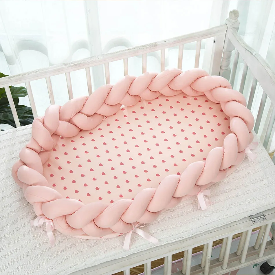 Baby Bedding Newborn Portable Bassinet Toddler Soft Sleeping Bed Cushion Baby Cribs Nest Infant Bassinet Bumper 0-24 Years