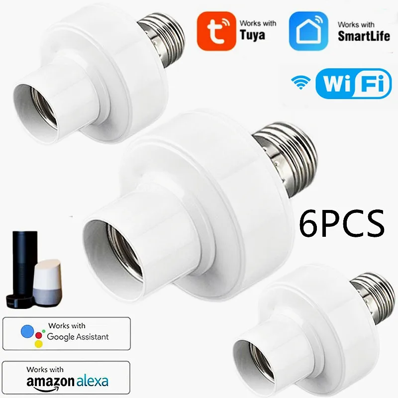 

Tuya Smart WiFi Light Bulbs Adapter E27,smart Home Light Socket Control Via Smart Life App Voice Work With Alexa Google Home