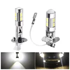 1 шт. H1 H3 светодиодный ные лампы 6000K белый супер яркий высокой мощности 10-SMD 5630 5730 автомобисветильник Противотуманные фары для вождения DRL автомобильные лампы автомобильные аксессуары