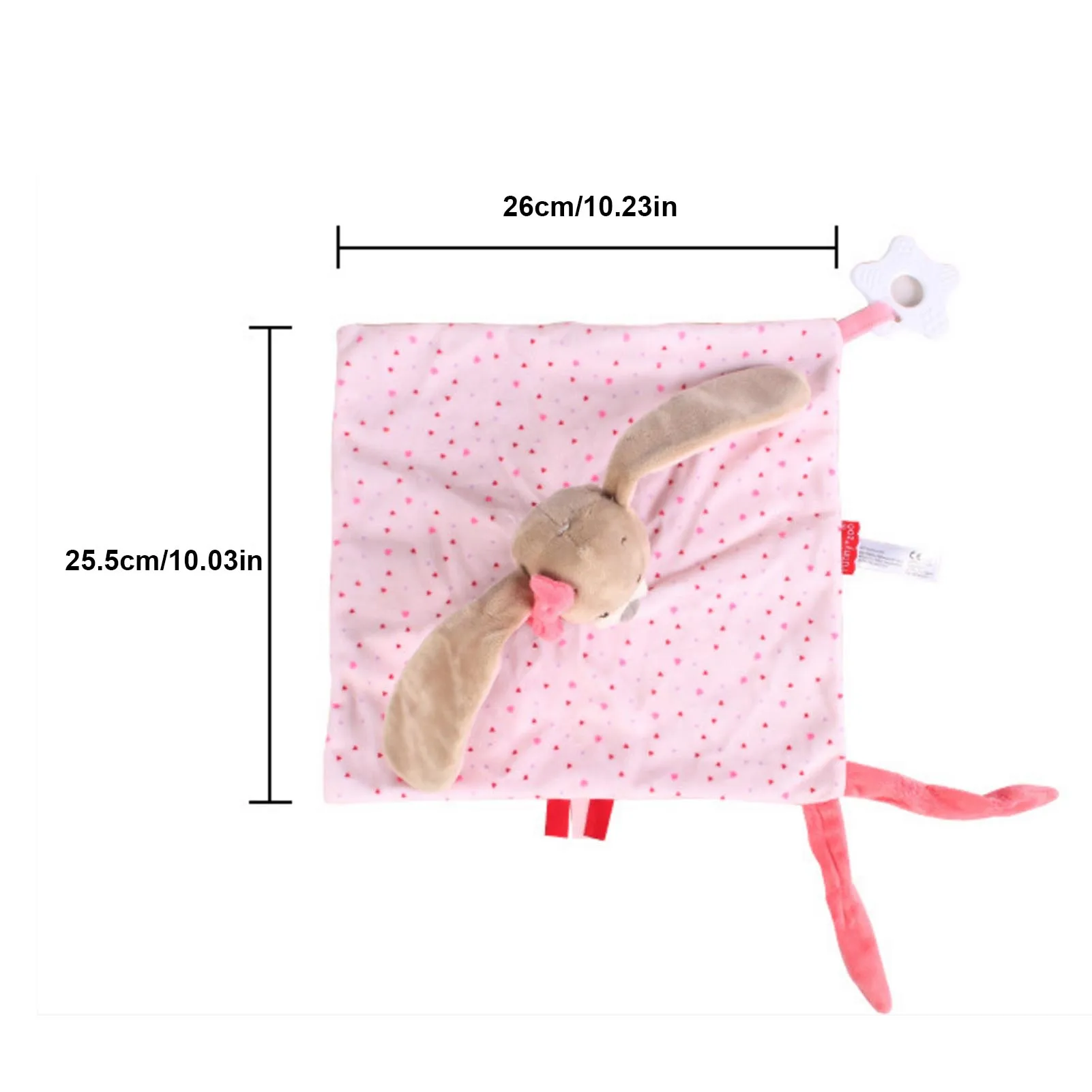 

Baby Plush Toy Elephant Rabbit Comfort Towel with Teether