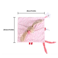 baby plush toy elephant rabbit comfort towel with teether